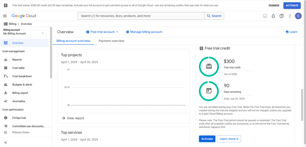 google cloud $300 credit
